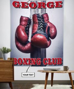 Personalized Boxing Gloves Banner Flag Tapestry