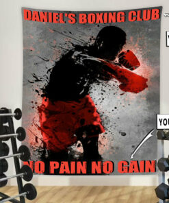 Personalized Boxing Shadow Fighter Banner Flag Tapestry