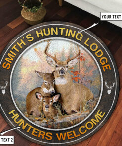 Personalized Deer Hunting Family Home Decor Area Rug