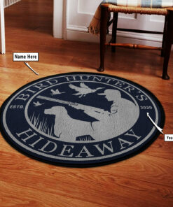 Personalized Duck Hunting Round Rug, Carpet