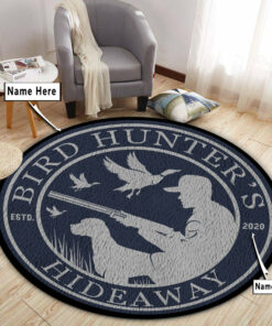Personalized Duck Hunting Round Rug, Carpet