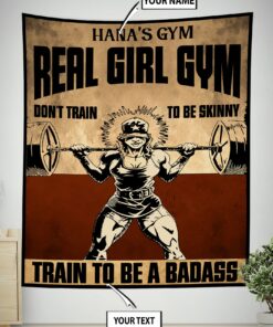 Personalized Fitness Banner Flag Tapestry Women Weightlifting Bodybuilding Gift