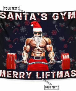 Personalized Fitness Home Gym Decor Liftmas Banner Flag Tapestry