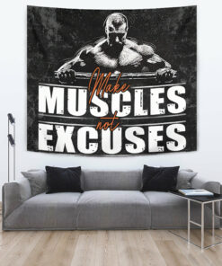 Personalized Fitness Home Gym Decor Motivational Banner Flag Tapestry, Gifts for Fitness Club