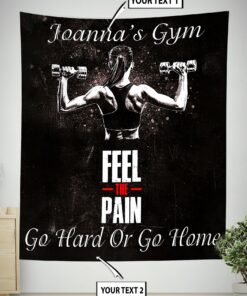 Personalized Fitness Women Banner Flag Tapestry Home Gym Decor Fitness Gift