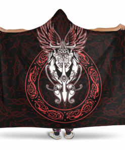 Personalized Fleece Blankets Viking Hooded Blanket, Viking Style Hooded Blanket