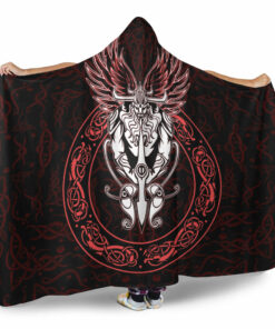 Personalized Fleece Blankets Viking Hooded Blanket, Viking Style Hooded Blanket