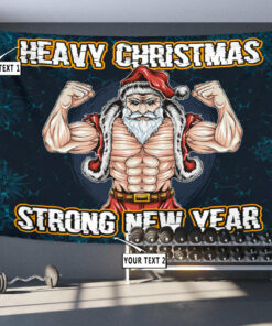 Personalized Gym Christmas Tapestry Heavy Christmas Strong New Year Gym Gift