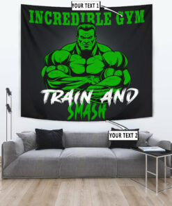 Personalized Gym Flag Banner Tapestry Gym Wall Art Motivational Quotes