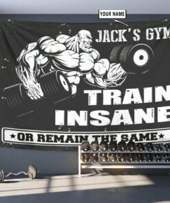 Personalized Gym Flag Banner Tapestry Home Gym Decor Bodybuilding Gift