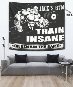 Personalized Gym Flag Banner Tapestry Home Gym Decor Bodybuilding Gift