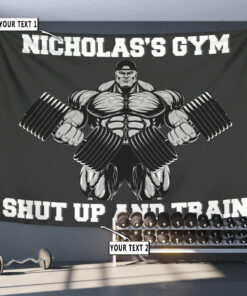 Personalized Home Gym Banner Flag Tapestry Bodybuilding Gift