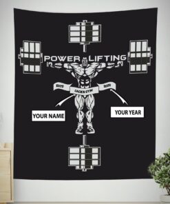 Personalized Home Gym Banner Flag Tapestry Decor
