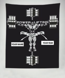 Personalized Home Gym Banner Flag Tapestry Decor