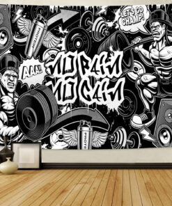 Personalized Home Gym Decor Banner Flag Tapestry Decor Bodybuilding