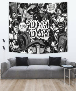 Personalized Home Gym Decor Banner Flag Tapestry Decor Bodybuilding