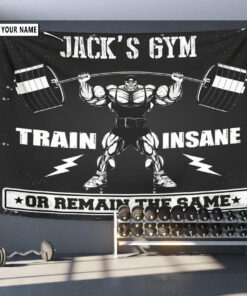 Personalized Home Gym Decor Banner Flag Tapestry Gifts for Gymers