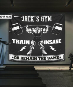 Personalized Home Gym Decor Banner Flag Tapestry Gifts for Gymers