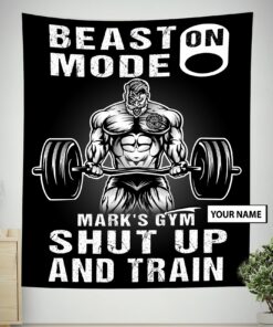 Personalized Home Gym Decor Banner Flag Tapestry Wall Art