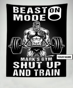 Personalized Home Gym Decor Banner Flag Tapestry Wall Art