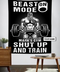 Personalized Home Gym Decor Banner Flag Tapestry Wall Art