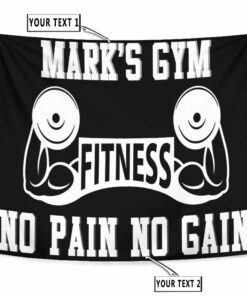 Personalized Home Gym Decor Fitness Flag Banner Tapestry Motivational Gym Flag