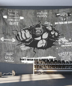 Personalized Home Gym Decor Motivational Quotes Banner Flag Tapestry Wall Art