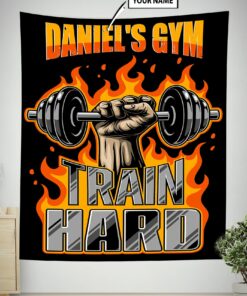 Personalized Home Gym Decor Motivational Quotes Banner Flags Tapestry