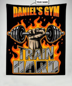 Personalized Home Gym Decor Motivational Quotes Banner Flags Tapestry