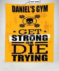 Personalized Home Gym Decor Motivational Quotes Banner Gym Flag Tapestry