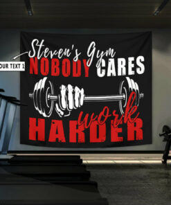 Personalized Home Gym Decor Motivational Quotes Banner Gym Flags Tapestry