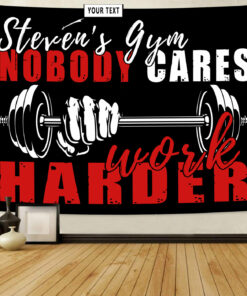 Personalized Home Gym Decor Motivational Quotes Banner Gym Flags Tapestry