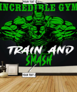 Personalized Home Gym Decor Motivational Quotes Flag Banner Tapestry