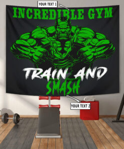 Personalized Home Gym Decor Motivational Quotes Flag Banner Tapestry