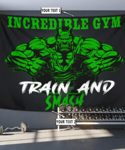 Personalized Home Gym Decor Motivational Quotes Flag Banner Tapestry