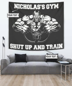 Personalized Home Gym Decor Muscle Man Banner Flag Tapestry Gifts for Gymers