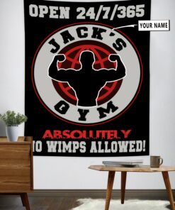 Personalized Home Gym Decor Room Wall Banner Flag Tapestry