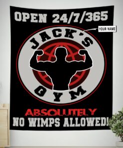 Personalized Home Gym Decor Room Wall Banner Flag Tapestry