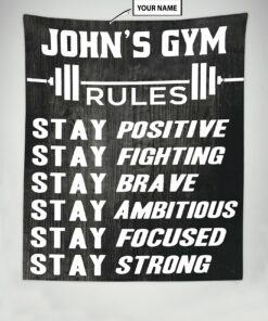 Personalized Home Gym Decor Rules Banner Flag Tapestry
