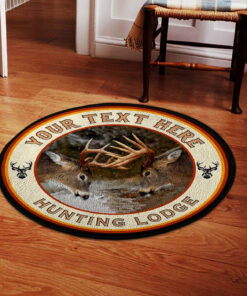 Personalized Hunting Lodge Round Rug, Carpet