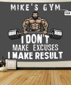 Personalized Motivational Quotes Banner Flag Tapestry For Home Gym Decor