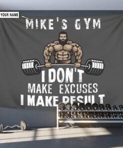 Personalized Motivational Quotes Banner Flag Tapestry For Home Gym Decor