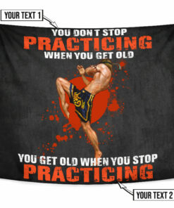 Personalized Muay Thai Gym Kickboxing Banner Flag Tapestry Gift For Muay Thai Trainer