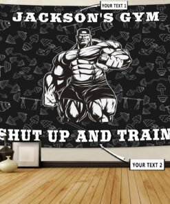 Personalized Muay Thai Gym Kickboxing Banner Flag Tapestry Gift For Muay Thai Trainer Home Gym Décor