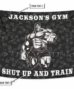 Personalized Muay Thai Gym Kickboxing Banner Flag Tapestry Gift For Muay Thai Trainer Home Gym Décor