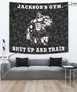 Personalized Muay Thai Gym Kickboxing Banner Flag Tapestry Gift For Muay Thai Trainer Home Gym Décor