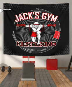 Personalized Muay Thai Gym Kickboxing Banner Flag Tapestry Gifts For Muay Thai Trainer