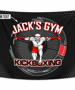 Personalized Muay Thai Gym Kickboxing Banner Flag Tapestry Gifts For Muay Thai Trainer
