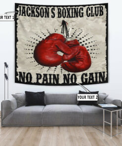 Personalized Red Boxing Gloves Banner Flag Tapestry