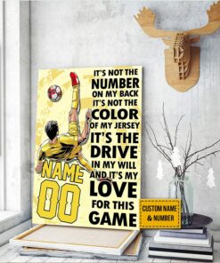 Personalized Soccer Poster, Inspirational Soccer Gift for Soccer Player Soccer Lover Sports Fan, Soccer Decor for Boys Bedroom, Soccer Wall Art Print
